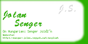 jolan senger business card